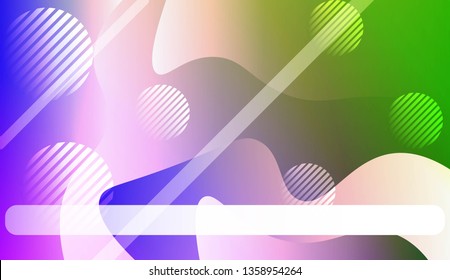 Template Background With Wave Geometric Shape, Lines, Circle. For Design, Presentation, Business. Vector Illustration.