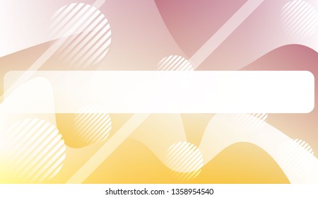 Template Background With Wave Geometric Shape, Lines, Circle. For Design, Presentation, Business. Vector Illustration with Color Gradient