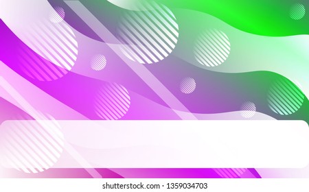 Template Background With Wave Geometric Shape, Lines, Circle. For Design, Presentation, Business. Vector Illustration with Color Gradient