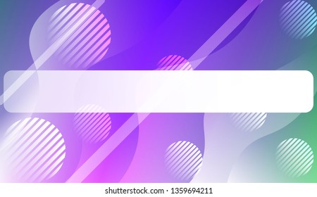 Template Background With Wave Geometric Shape, Lines, Circle. Design For Cover Page, Poster, Banner Of Websites. Vector Illustration with Color Gradient