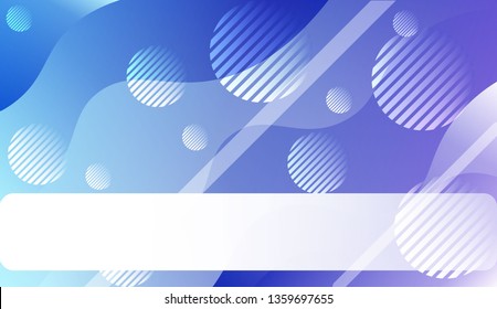 Template Background With Wave Geometric Shape, Lines, Circle. For Design, Presentation, Business. Vector Illustration with Color Gradient