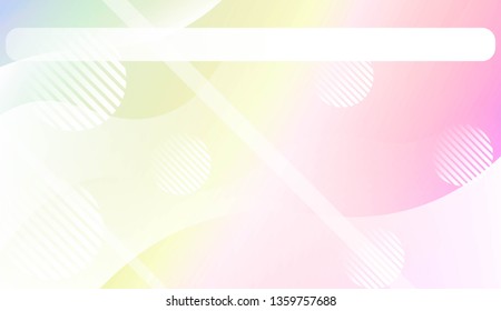 Template Background With Wave Geometric Shape, Lines, Circle. For Design, Presentation, Business. Vector Illustration.