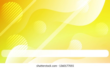 Template Background With Wave Geometric Shape, Lines, Circle. For Design, Presentation, Business. Vector Illustration.