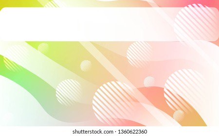Template Background With Wave Geometric Shape, Lines, Circle. For Design, Presentation, Business. Vector Illustration.