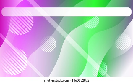 Template Background With Wave Geometric Shape, Lines, Circle. For Design, Presentation, Business. Vector Illustration with Color Gradient