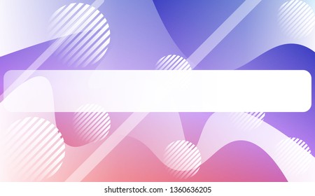 Template Background With Wave Geometric Shape, Lines, Circle. For Design, Presentation, Business. Vector Illustration with Color Gradient