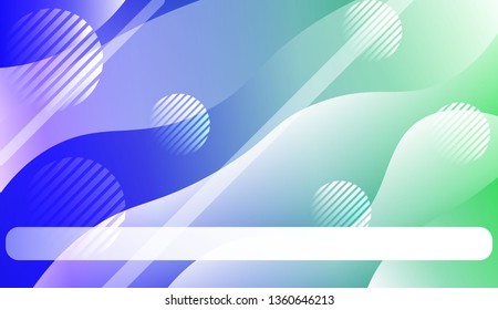 Template Background With Wave Geometric Shape, Lines, Circle. Design For Cover Page, Poster, Banner Of Websites. Vector Illustration with Color Gradient