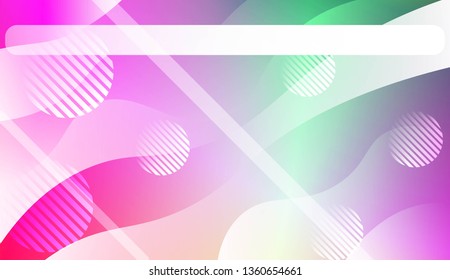 Template Background With Wave Geometric Shape, Lines, Circle. For Design, Presentation, Business. Vector Illustration.