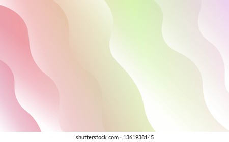 Template Background With Wave Geometric Shape. For Design, Presentation, Business. Vector Illustration with Color Gradient