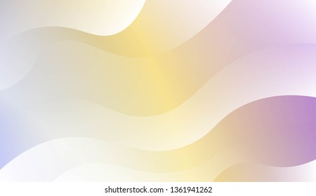 Template Background With Wave Geometric Shape. Design For Cover Page, Poster, Banner Of Websites. Vector Illustration with Color Gradient