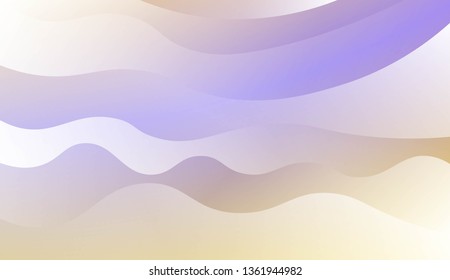 Template Background With Wave Geometric Shape. Design For Cover Page, Poster, Banner Of Websites. Vector Illustration with Color Gradient