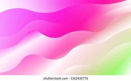 Template Background With Wave Geometric Shape. For Design, Presentation, Business. Vector Illustration with Color Gradient