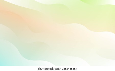 Template Background With Wave Geometric Shape. Design For Cover Page, Poster, Banner Of Websites. Vector Illustration with Color Gradient