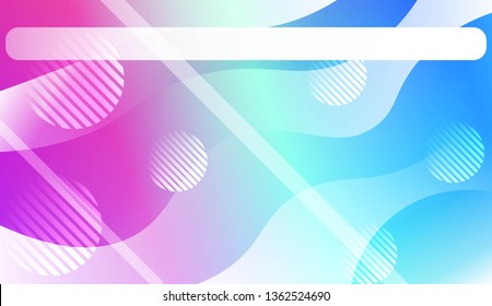 Template Background With Wave Geometric Shape, Lines, Circle. For Design, Presentation, Business. Vector Illustration.