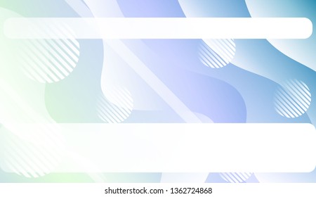 Template Background With Wave Geometric Shape, Lines, Circle. Design For Cover Page, Poster, Banner Of Websites. Vector Illustration with Color Gradient