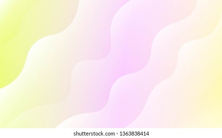 Template Background With Wave Geometric Shape. Design For Cover Page, Poster, Banner Of Websites. Vector Illustration with Color Gradient