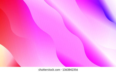 Template Background With Wave Geometric Shape. For Design, Presentation, Business. Vector Illustration with Color Gradient