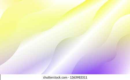 Template Background With Wave Geometric Shape. Design For Cover Page, Poster, Banner Of Websites. Vector Illustration with Color Gradient