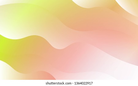 Template Background With Wave Geometric Shape. Design For Cover Page, Poster, Banner Of Websites. Vector Illustration with Color Gradient
