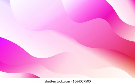 Template Background With Wave Geometric Shape. Design For Cover Page, Poster, Banner Of Websites. Vector Illustration with Color Gradient