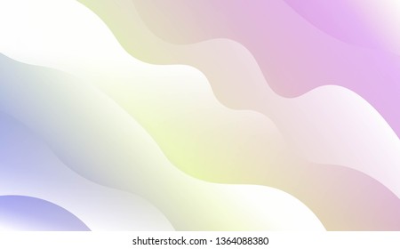 Template Background With Wave Geometric Shape. Design For Cover Page, Poster, Banner Of Websites. Vector Illustration with Color Gradient