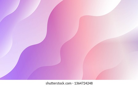 Template Background With Wave Geometric Shape. For Design, Presentation, Business. Vector Illustration with Color Gradient