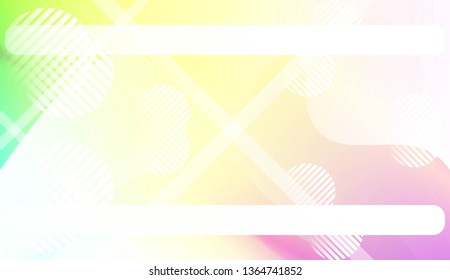 Template Background With Wave Geometric Shape, Lines, Circle. For Design, Presentation, Business. Vector Illustration.