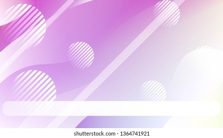 Template Background With Wave Geometric Shape, Lines, Circle. For Design, Presentation, Business. Vector Illustration.