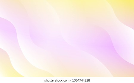 Template Background With Wave Geometric Shape. Design For Cover Page, Poster, Banner Of Websites. Vector Illustration with Color Gradient