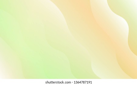 Template Background With Wave Geometric Shape. Design For Cover Page, Poster, Banner Of Websites. Vector Illustration with Color Gradient
