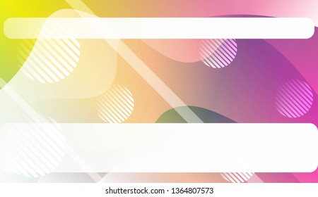 Template Background With Wave Geometric Shape, Lines, Circle. For Design, Presentation, Business. Vector Illustration.