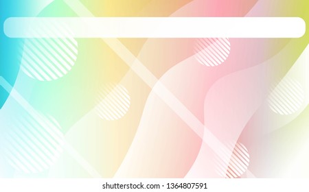 Template Background With Wave Geometric Shape, Lines, Circle. For Design, Presentation, Business. Vector Illustration.