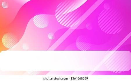 Template Background With Wave Geometric Shape, Lines, Circle. For Design, Presentation, Business. Vector Illustration.