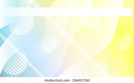 Template Background With Wave Geometric Shape, Lines, Circle. For Design, Presentation, Business. Vector Illustration.