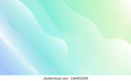 Template Background With Wave Geometric Shape. Design For Cover Page, Poster, Banner Of Websites. Vector Illustration with Color Gradient