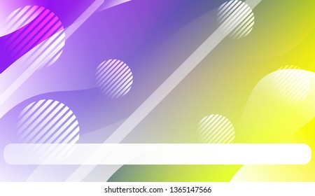 Template Background With Wave Geometric Shape, Lines, Circle. For Design, Presentation, Business. Vector Illustration.