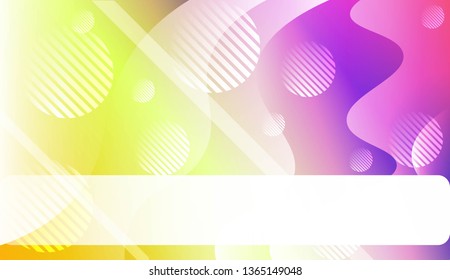 Template Background With Wave Geometric Shape, Lines, Circle. For Design, Presentation, Business. Vector Illustration.