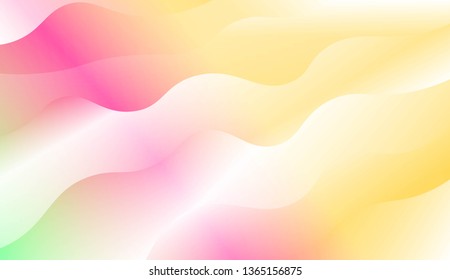 Template Background With Wave Geometric Shape. For Design, Presentation, Business. Vector Illustration with Color Gradient