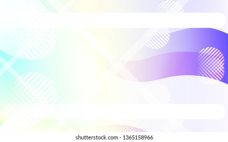 Template Background With Wave Geometric Shape, Lines, Circle. For Design, Presentation, Business. Vector Illustration.