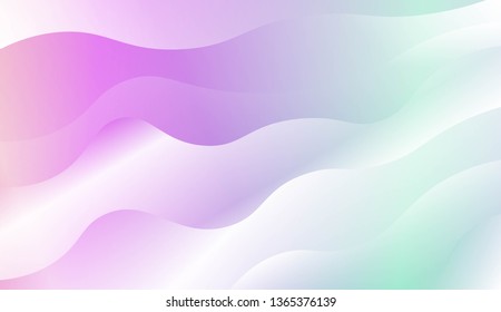 Template Background With Wave Geometric Shape. Design For Cover Page, Poster, Banner Of Websites. Vector Illustration with Color Gradient