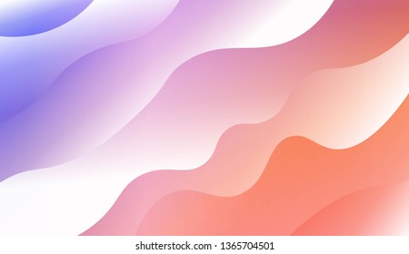 Template Background With Wave Geometric Shape. For Design, Presentation, Business. Vector Illustration with Color Gradient
