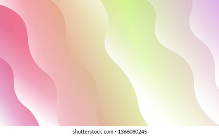 Template Background With Wave Geometric Shape. For Design, Presentation, Business. Vector Illustration with Color Gradient