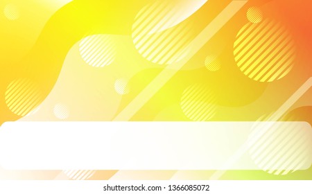 Template Background With Wave Geometric Shape, Lines, Circle. For Design, Presentation, Business. Vector Illustration.