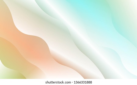 Template Background With Wave Geometric Shape. For Design, Presentation, Business. Vector Illustration with Color Gradient