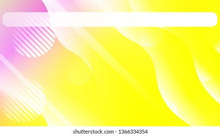 Template Background With Wave Geometric Shape, Lines, Circle. For Design, Presentation, Business. Vector Illustration.