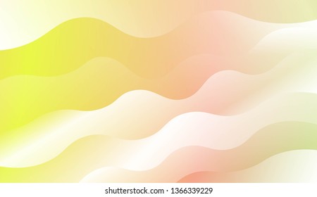 Template Background With Wave Geometric Shape. For Design, Presentation, Business. Vector Illustration with Color Gradient