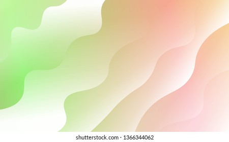Template Background With Wave Geometric Shape. Design For Cover Page, Poster, Banner Of Websites. Vector Illustration with Color Gradient