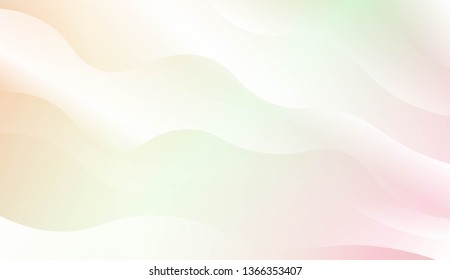 Template Background With Wave Geometric Shape. Design For Cover Page, Poster, Banner Of Websites. Vector Illustration with Color Gradient