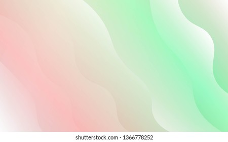 Template Background With Wave Geometric Shape. Design For Cover Page, Poster, Banner Of Websites. Vector Illustration with Color Gradient