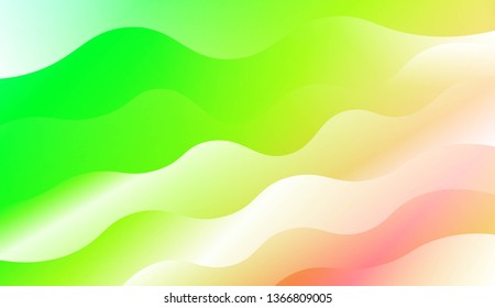 Template Background With Wave Geometric Shape. For Design, Presentation, Business. Vector Illustration with Color Gradient